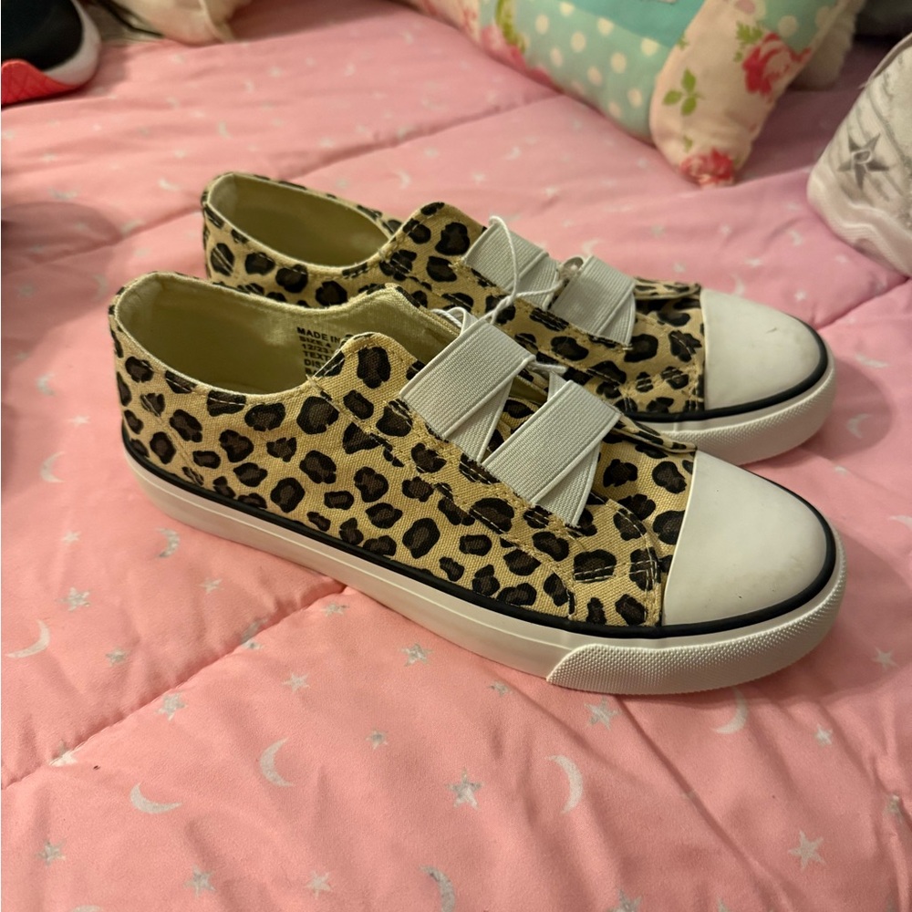 Leopard Print Kids Sneakers